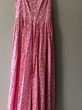 Pink Floral Maxi Dress